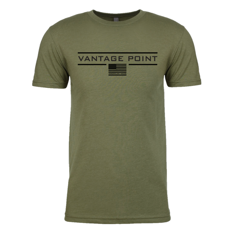Vantage Point Short Sleeve T-Shirt - Heather Military Green 