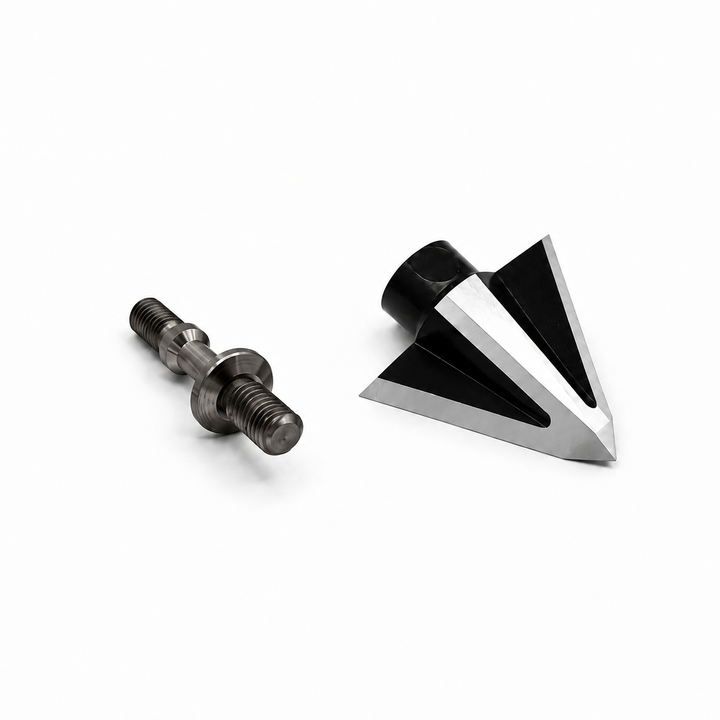 Omega Ascender crossbow broadhead, 150 grain total weight with 50 grain stainless steel adapter