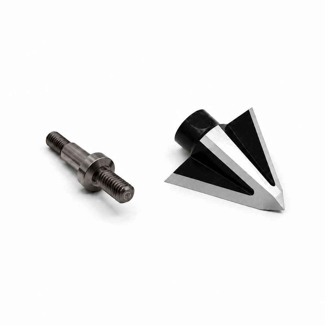 Omega Ascender crossbow broadhead, 175 grain total weight with 75 grain stainless steel adapter