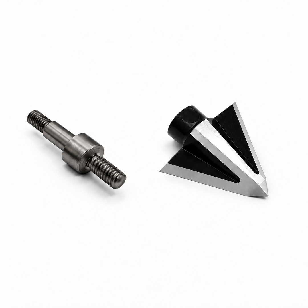 Omega Ascender crossbow broadhead, 200 grain total weight with 100 grain stainless steel adapter