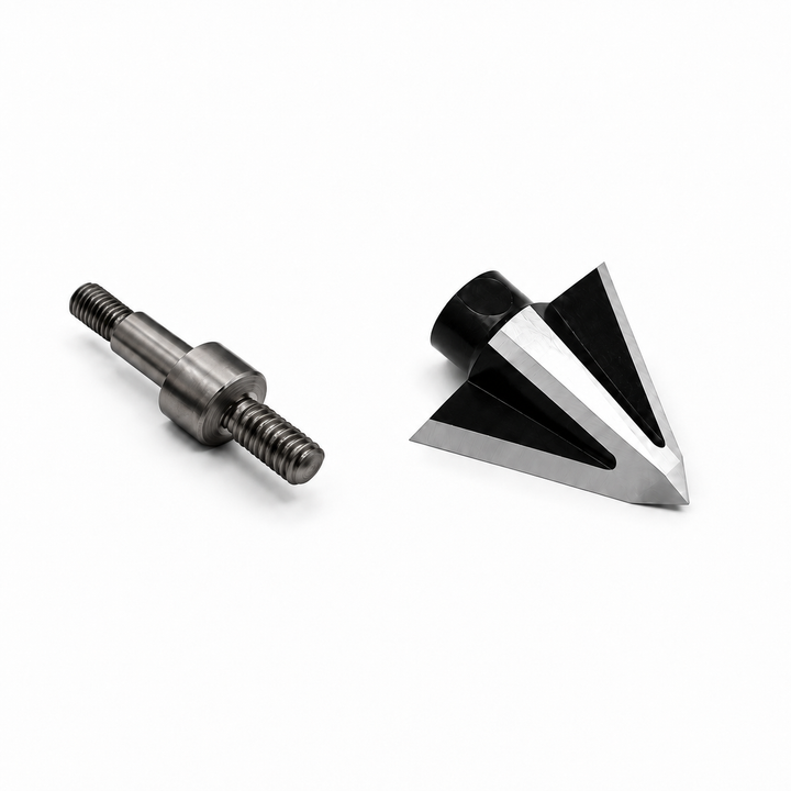 Omega Ascender crossbow broadhead, 200 grain total weight with 100 grain stainless steel adapter