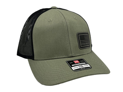 Vantage Point Grey Patch Trucker Hat - Green