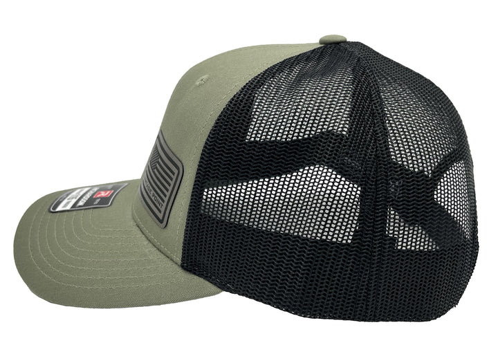 Vantage Point Grey Patch Trucker Hat - Green